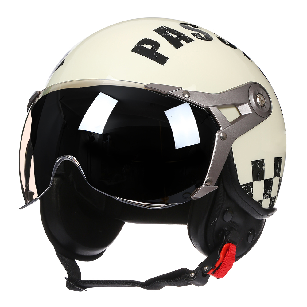 Open Face Helmet Retro Vintage - Capacete de motocicleta aberto, modelo 3/4,