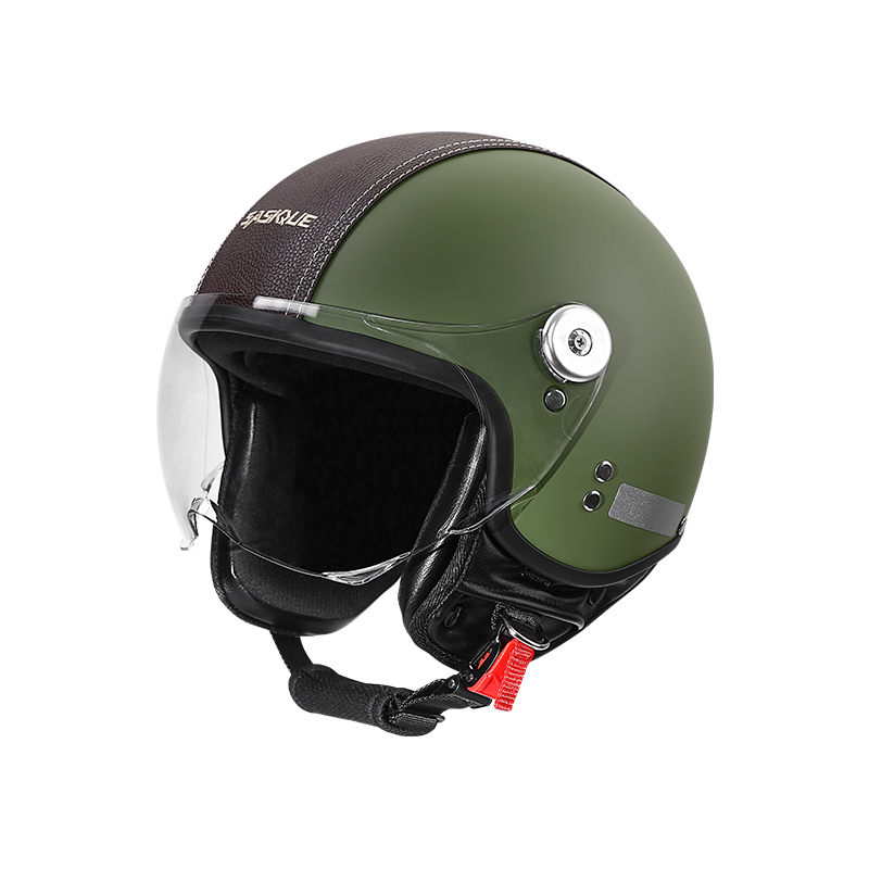 Open Face Helmet Retro Vintage - Capacete de Motocicleta Vintage 3/4 Aberto