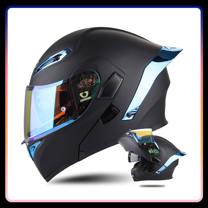 Flip Up Helmet Dual Visor - Quatro estações universal flip up capacetes