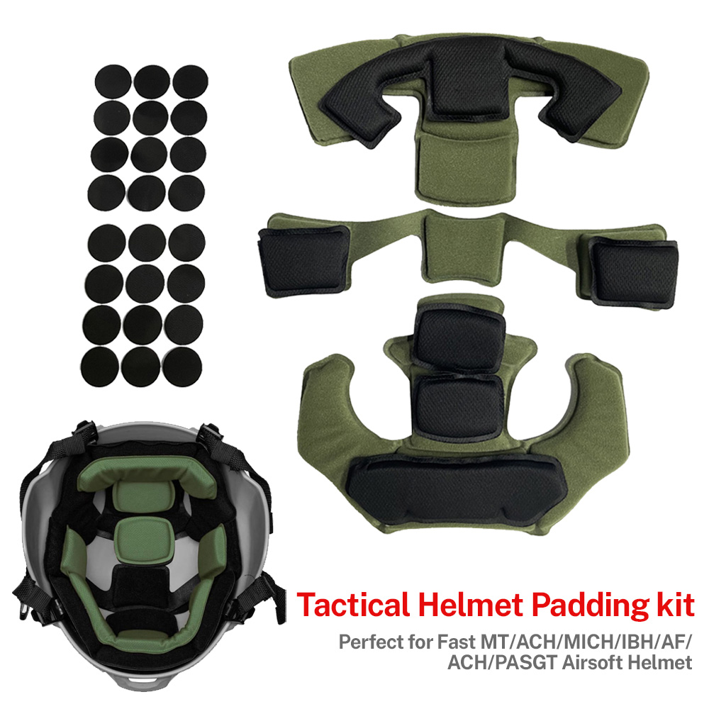 Helmet Replacement Liner Pads - Kit de acolchoamento tático para capacete