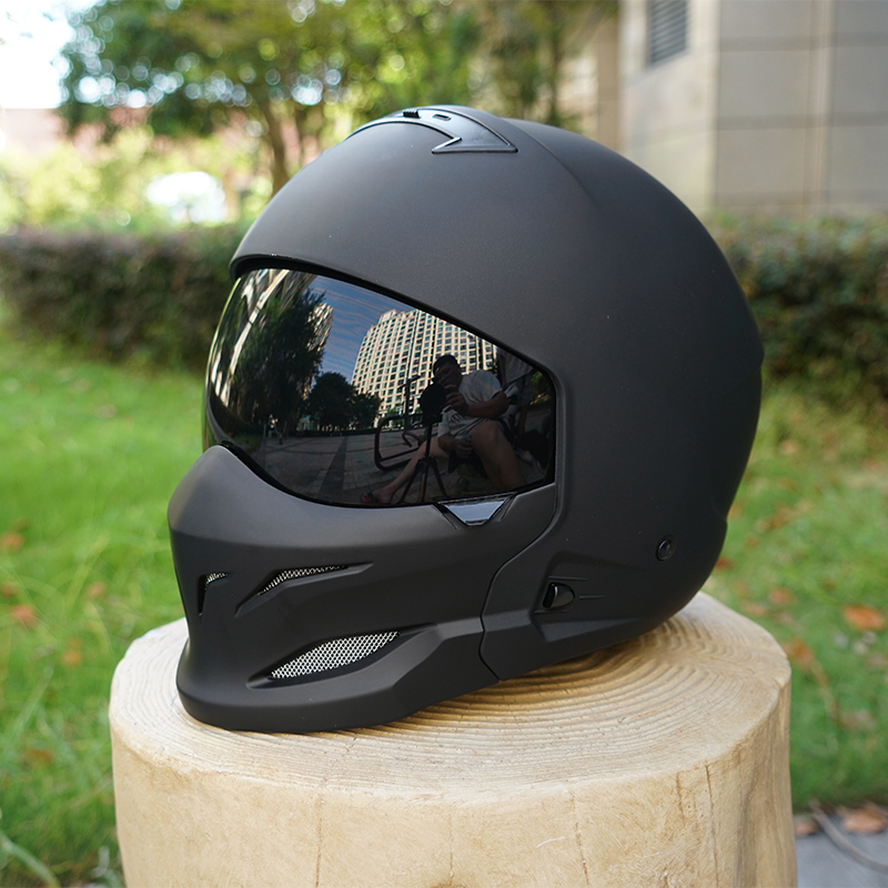 Full Face Helmet Carbon Fiber - Capacete retrô Scorpion para motocicleta com