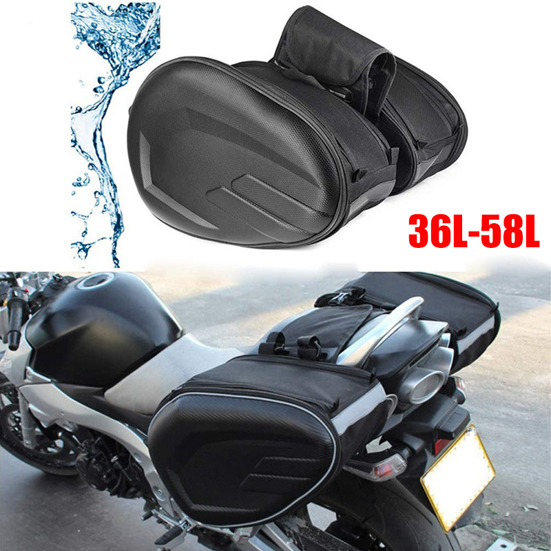 Motorcycle Helmet Bag Backpack - Alforjes para motocicleta pretos 36-58l, à
