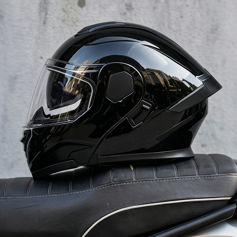 Flip Up Helmet Dual Visor - Capacete de Motocicleta Aberto de Alta