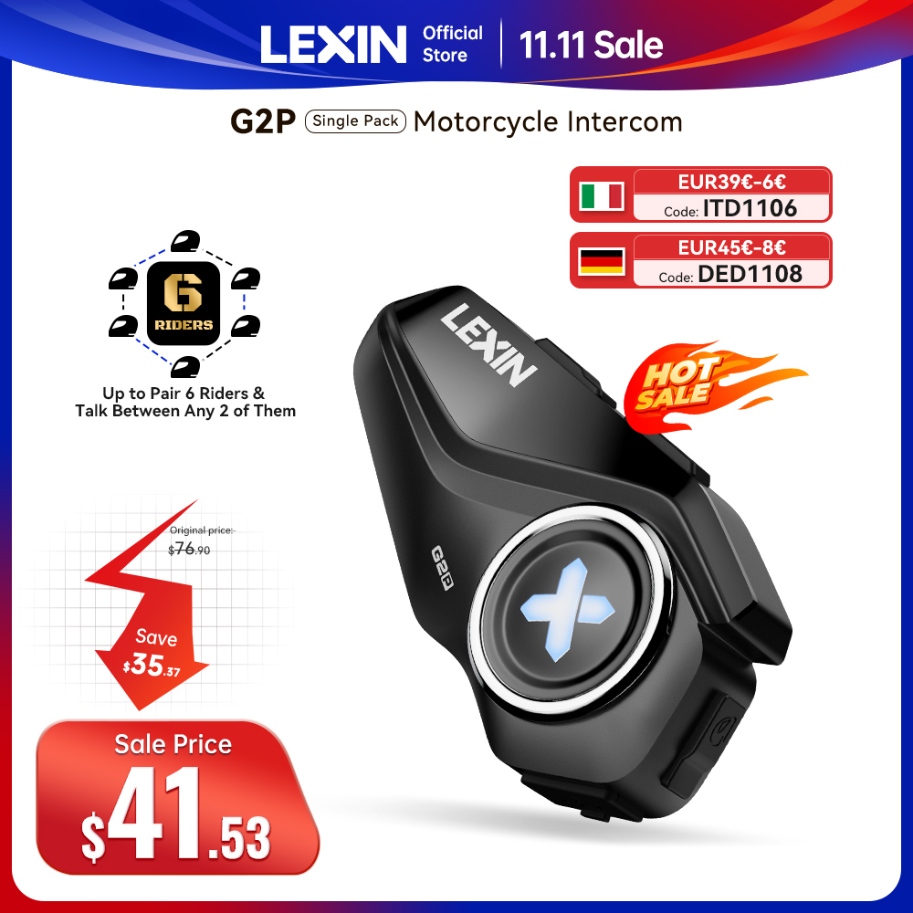Motorcycle Helmet Bluetooth Built In - Lexin g2p motocicleta interfone capacete fones