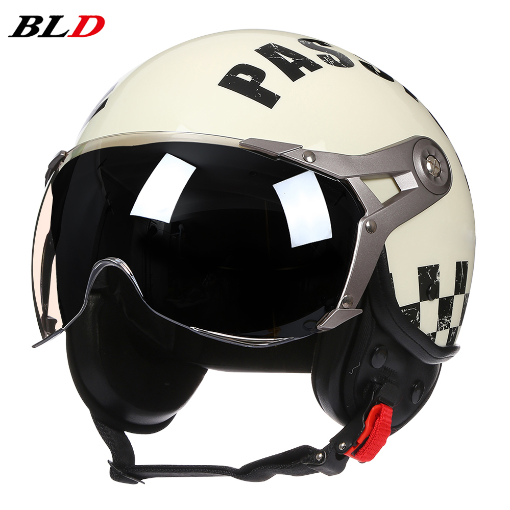Retro 3/4 capacete de rosto ab - Open Face Helmet Retro Vintage avaliação e preço