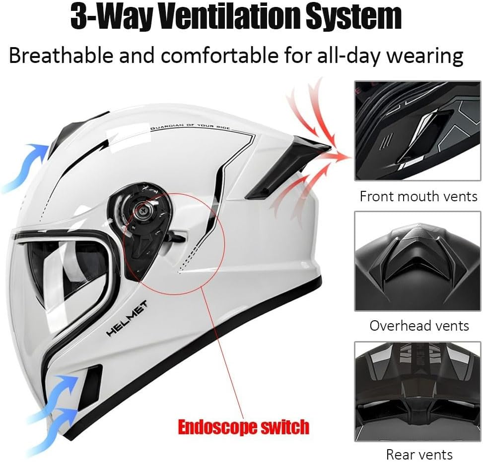 Capacete de moto integral com  - Modular Motorcycle Helmet Dot Approved avaliação e preço