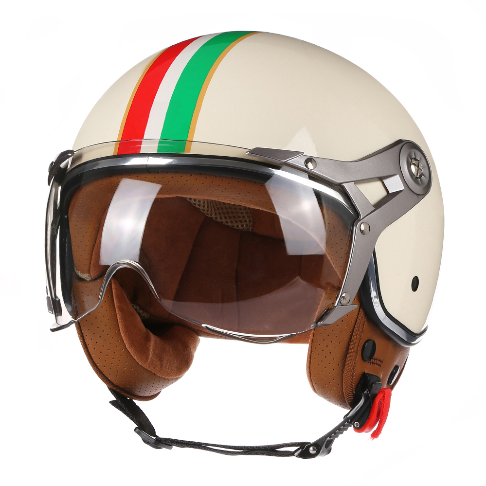 Capacete de motocicleta vintag - Open Face Helmet Retro Vintage avaliação e preço
