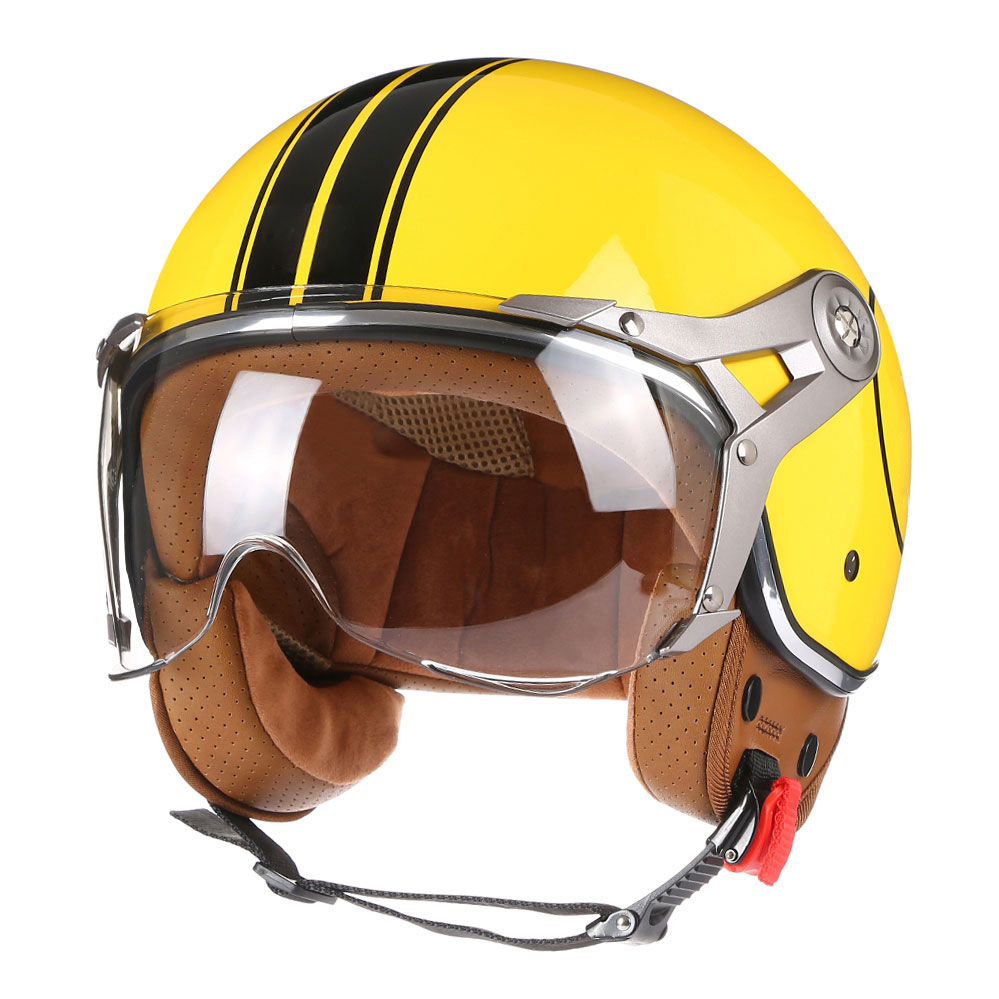 Capacete de motocicleta vintag - Open Face Helmet Retro Vintage avaliação e preço