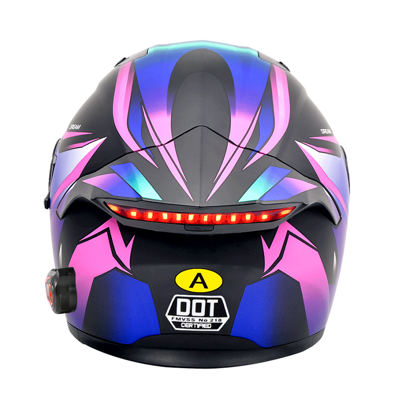Capacetes de Motocicleta DOT c - Motorcycle Helmet Bluetooth Built In avaliação e preço