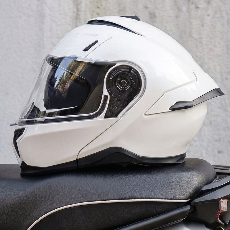 Capacete Modular de Motociclet - Flip Up Helmet Dual Visor avaliação e preço