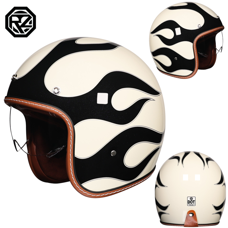 Capacete de Motocicleta Retro  - Open Face Helmet Retro Vintage avaliação e preço