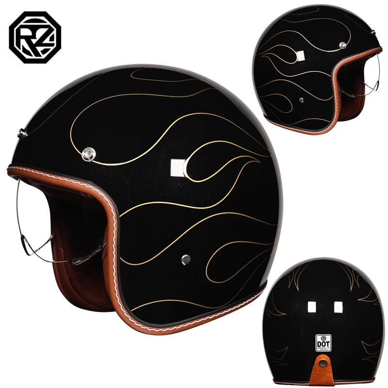 Capacete de Motocicleta Retro  - Open Face Helmet Retro Vintage avaliação e preço