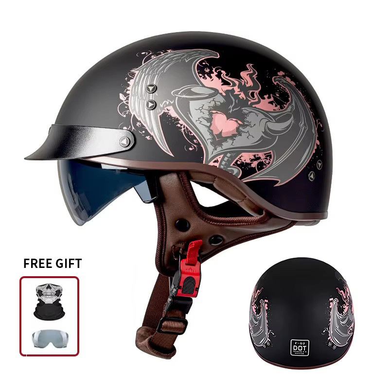 Capacete de Motocicleta Vintag - Open Face Helmet Retro Vintage avaliação e preço