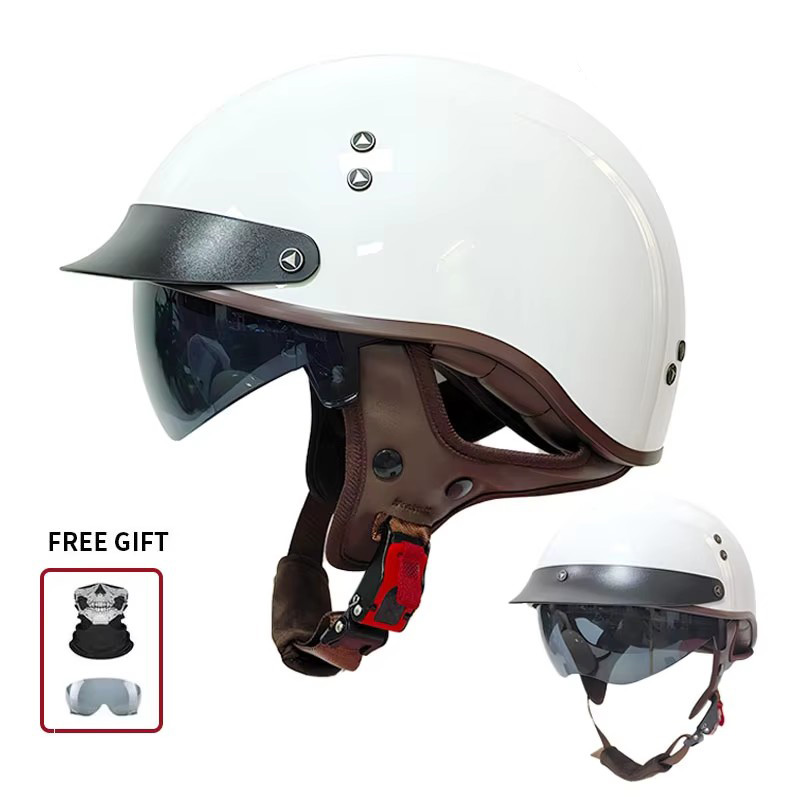Capacete de Motocicleta Vintag - Open Face Helmet Retro Vintage avaliação e preço