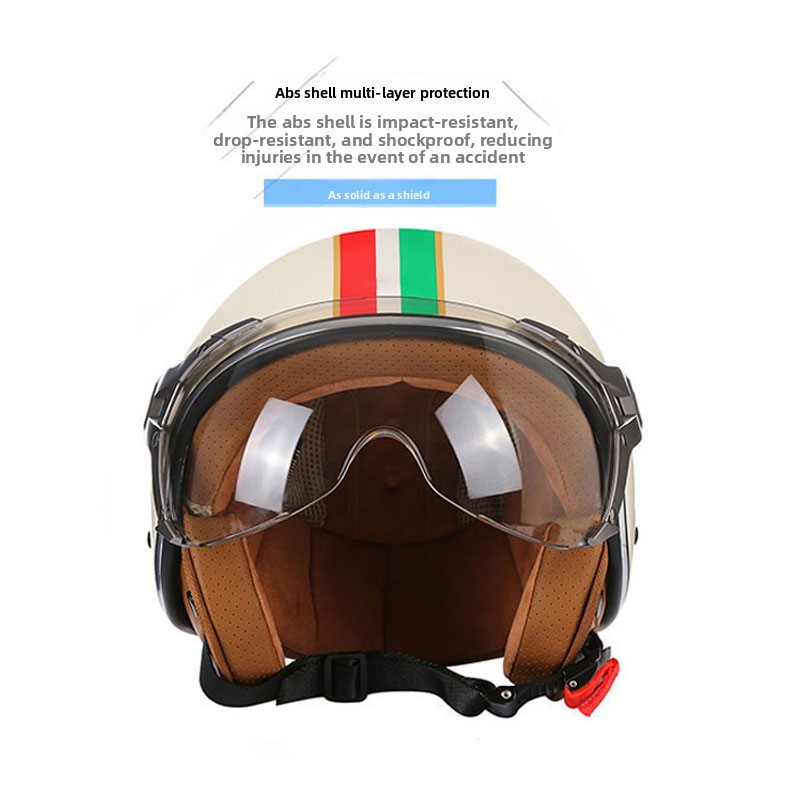Capacete de motocicleta retrô  - Open Face Helmet Retro Vintage avaliação e preço