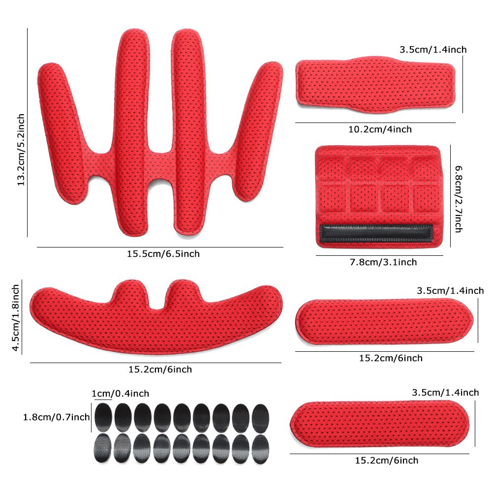 1 conjunto de almofadas de esp - Helmet Replacement Liner Pads avaliação e preço
