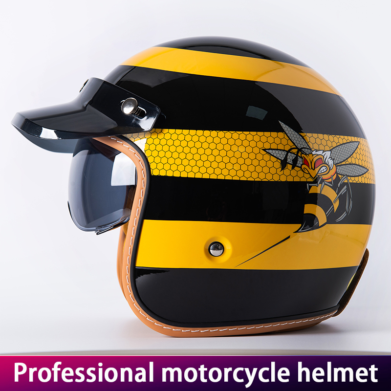Capacete aberto 3/4 retro com  - Open Face Helmet Retro Vintage avaliação e preço