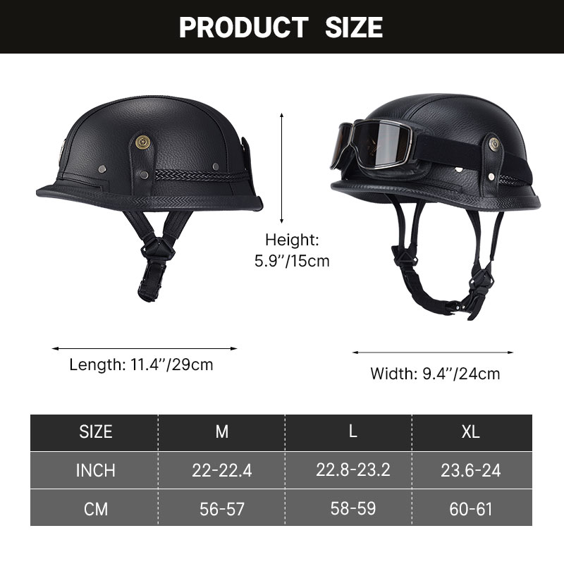 Capacete alemão meio vintage c - Open Face Helmet Retro Vintage avaliação e preço