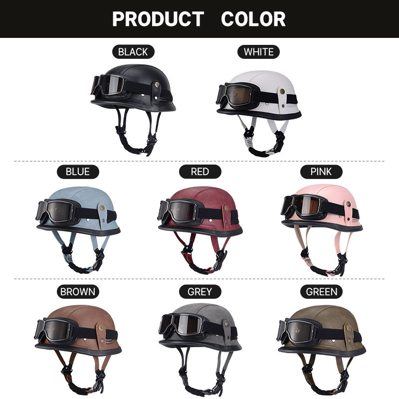 Capacete alemão meio vintage c - Open Face Helmet Retro Vintage avaliação e preço