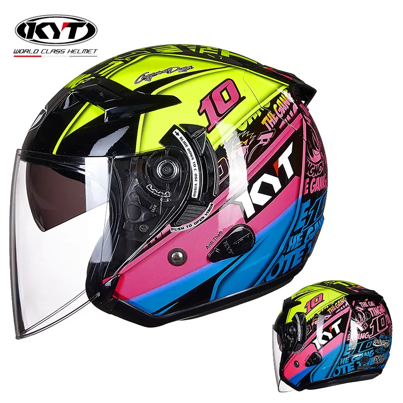 KYT-Vintage Open Face Capacete - Open Face Helmet Retro Vintage avaliação e preço