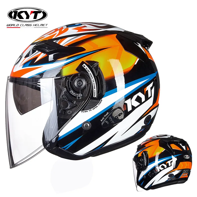 KYT-Vintage Open Face Capacete - Open Face Helmet Retro Vintage avaliação e preço