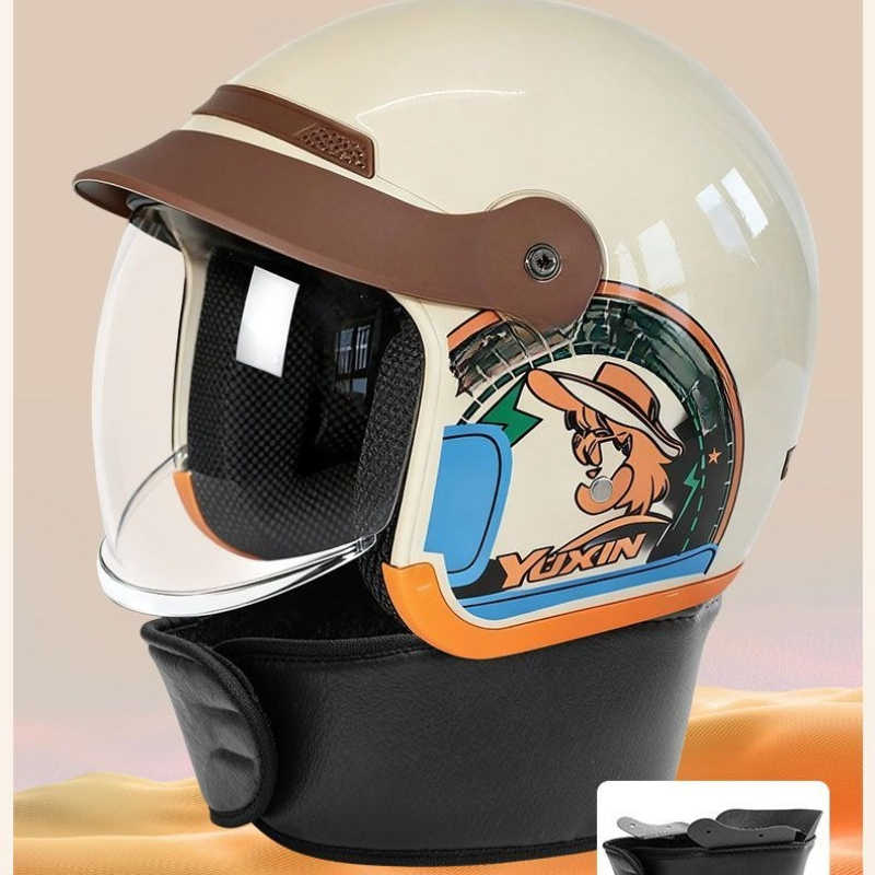 Capacete de Motocicleta Vintag - Motorcycle Helmet Sun Visor Inner avaliação e preço