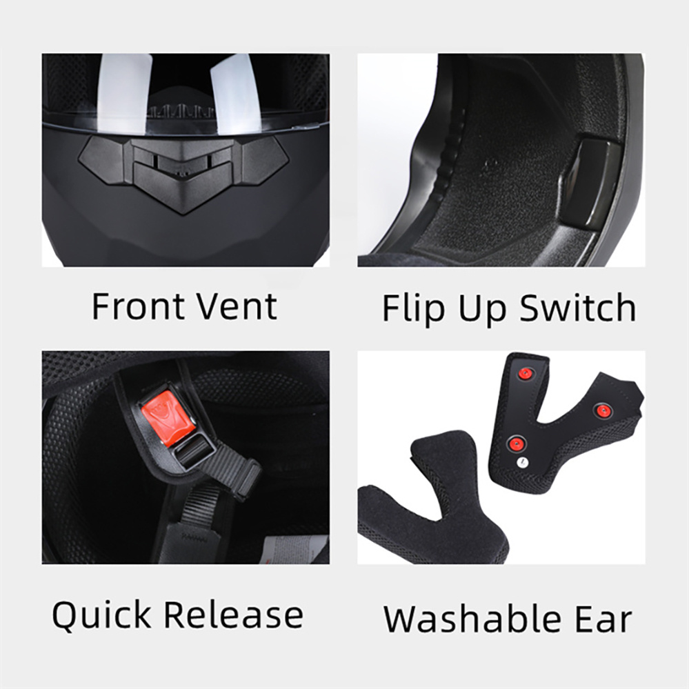 Capacete modular para motocicl - Motorcycle Helmet Sun Visor Inner avaliação e preço