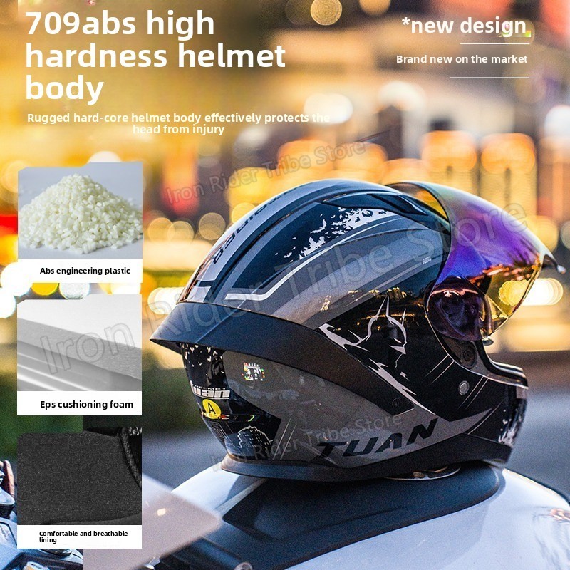 Capacete modular para motocicl - Flip Up Helmet Dual Visor avaliação e preço