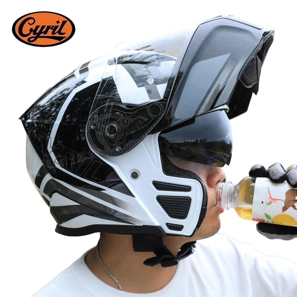 Capacete de motocicleta aberto - Flip Up Helmet Dual Visor avaliação e preço