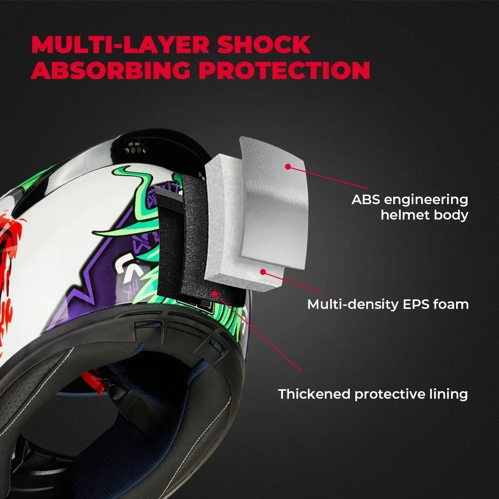 Kemitour capacete da motocicle - Full Face Helmet Carbon Fiber avaliação e preço