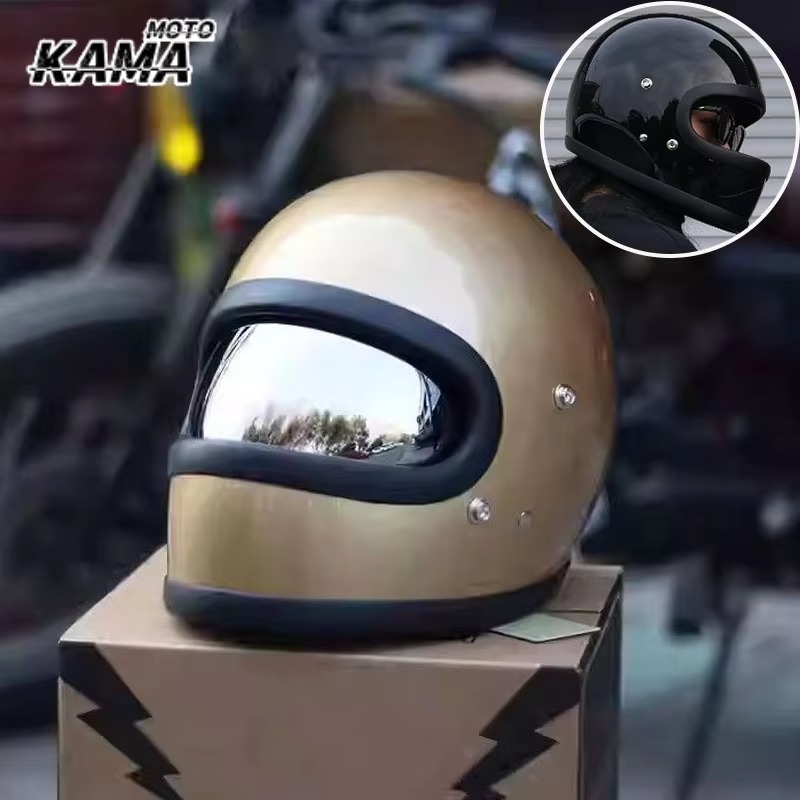 Capacete de motocicleta retrô  - Open Face Helmet Retro Vintage avaliação e preço