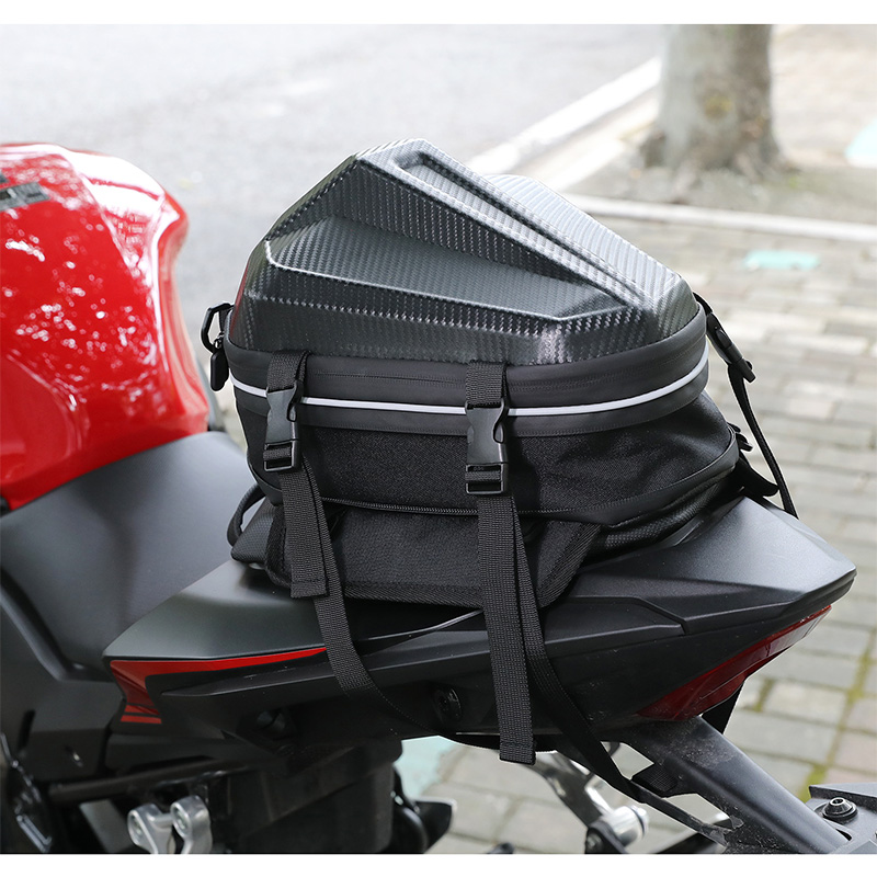Bolsa Traseira Impermeável par - Motorcycle Helmet Bag Backpack avaliação e preço