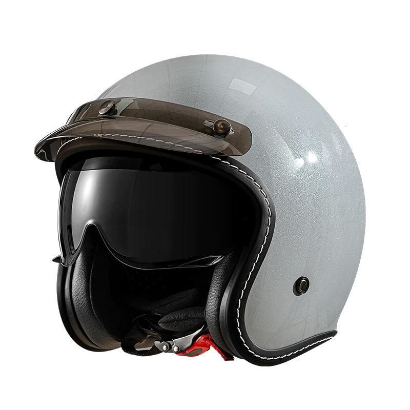 Capacete Retro Aberto 3/4 para - Motorcycle Helmet Sun Visor Inner avaliação e preço