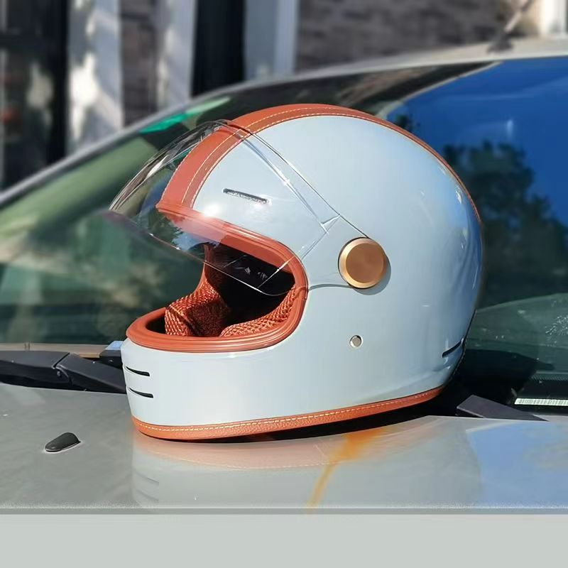Capacete de motocicleta vintag - Open Face Helmet Retro Vintage avaliação e preço