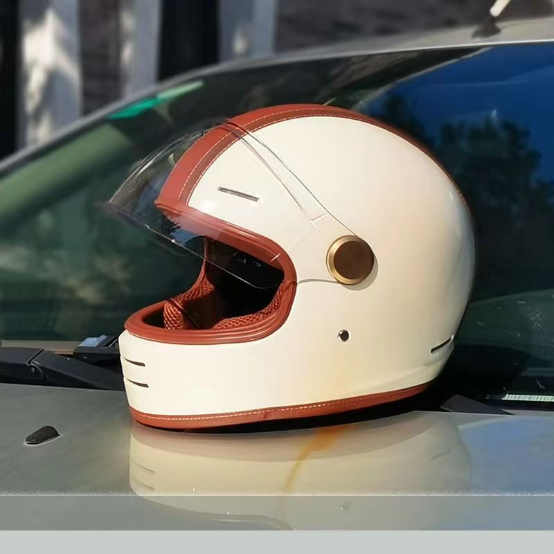 Capacete de motocicleta vintag - Open Face Helmet Retro Vintage avaliação e preço