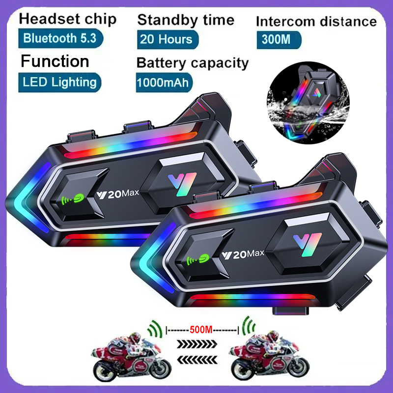 1/2pcs Y20 Max Fone de Ouvido  - Motorcycle Helmet Bluetooth Built In avaliação e preço