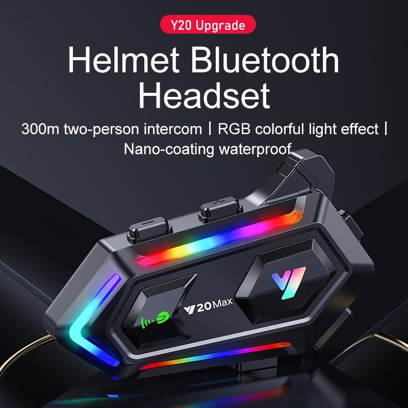 1/2pcs Y20 Max Fone de Ouvido  - Motorcycle Helmet Bluetooth Built In avaliação e preço