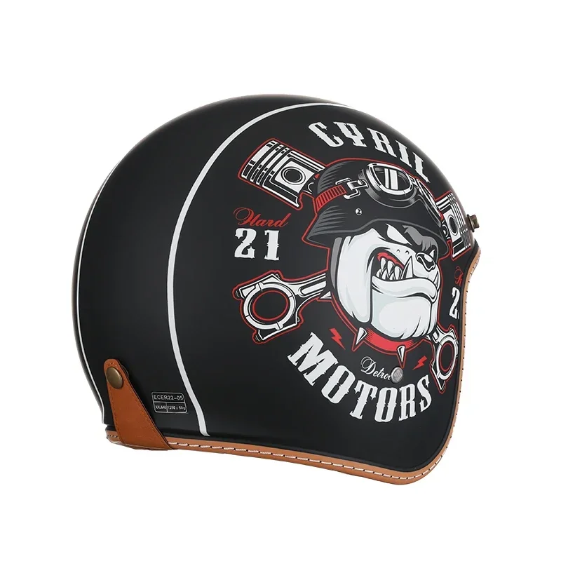 Retro 3/4 rosto aberto metade  - Modular Motorcycle Helmet Dot Approved avaliação e preço