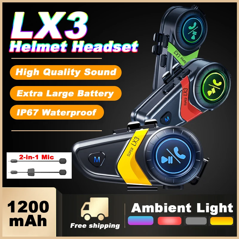 LX3 Wireless Motorcycle Helmet - Motorcycle Helmet Bluetooth Built In avaliação e preço